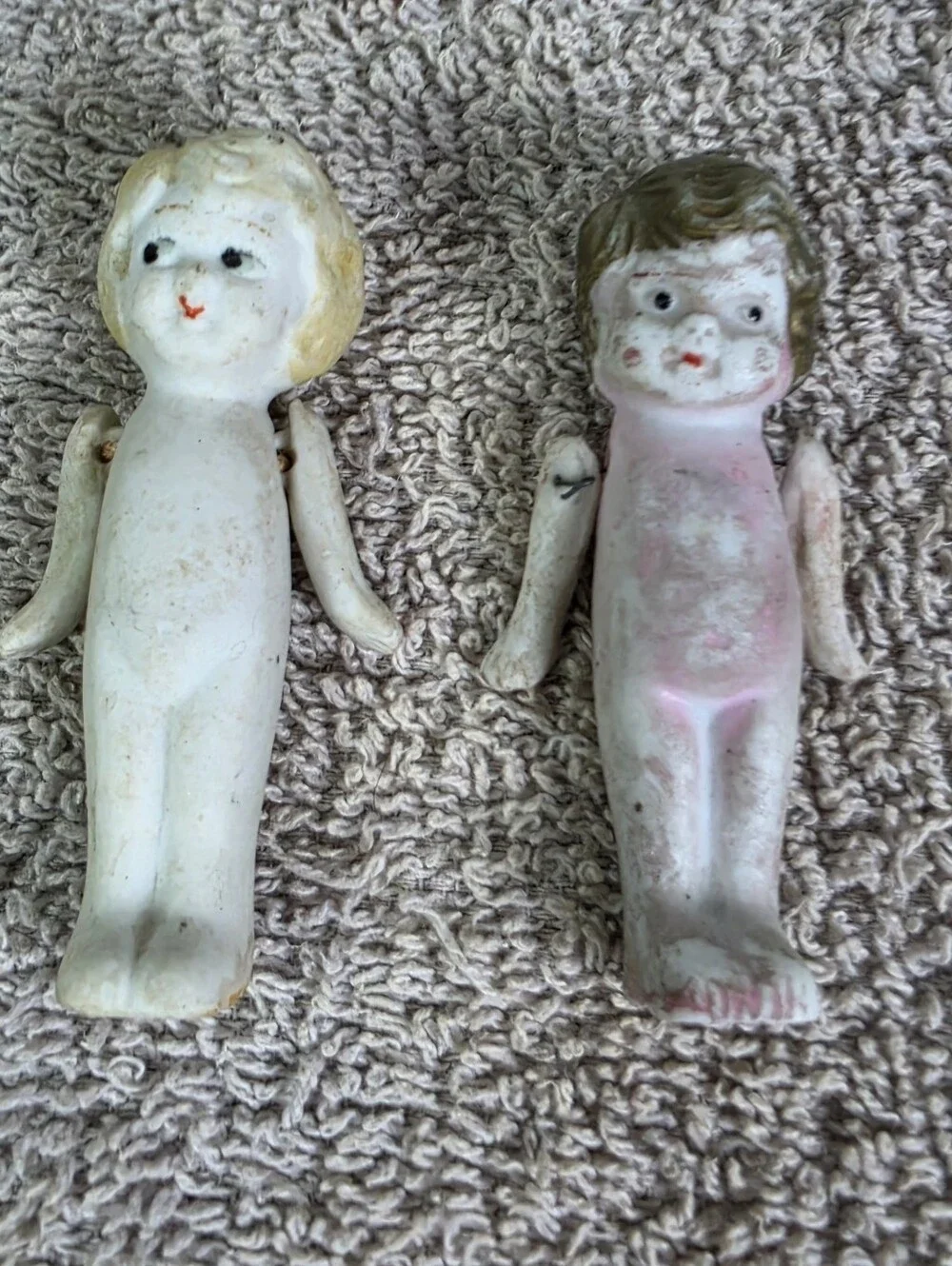 Porcelain Frozen Charlotte Dolls - White and Pink - Picture 10 of 10
